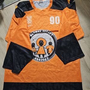 Kids Orange & Black hockey practice jerseys
